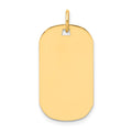 14k Plain .011 Gauge Engraveable 24x14mm Dog Tag Disc Charm