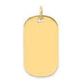 14k Plain .011 Gauge Engraveable 25x14mm Dog Tag Disc Charm