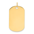 14k Plain .018 Gauge Engraveable 28x17mm Dog Tag Disc Charm