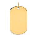 14k Plain .027 Gauge Engraveable 30x18mm Dog Tag Disc Charm