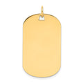 14k Plain .027 Gauge Engraveable 32x19mm Dog Tag Disc Charm