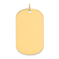 14k Plain .027 Gauge Engraveable 37x22mm Dog Tag Disc Charm