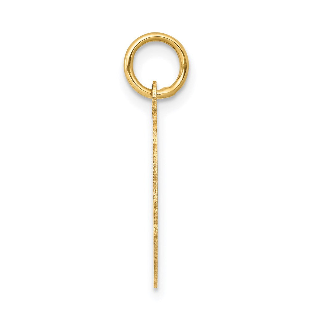 14k Girl Head on .013 Gauge 15mm Engravable Scalloped Disc Charm