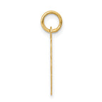 14k Girl Head on .013 Gauge 15mm Engravable Scalloped Disc Charm
