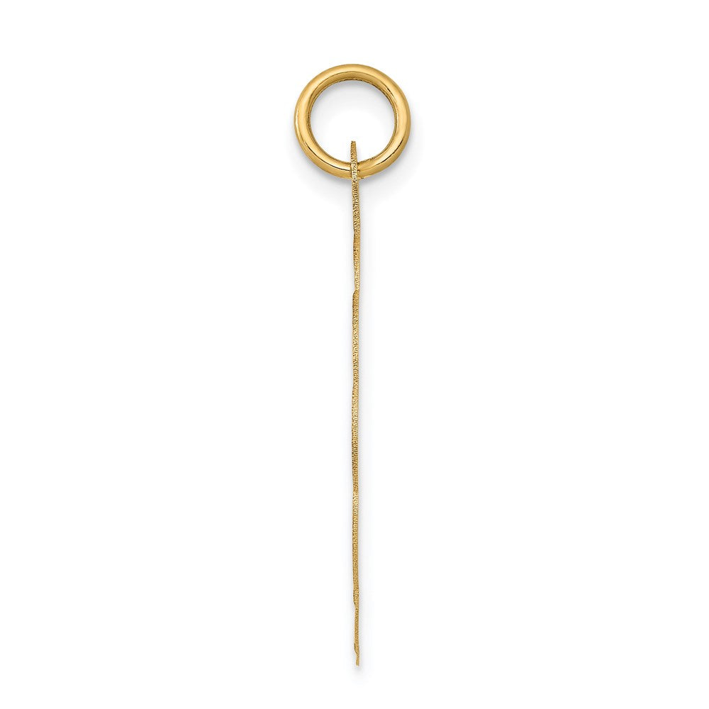 14k Boy Head on .011 Gauge 22mm Engravable Scalloped Disc Charm
