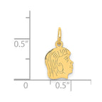 14k .011 Depth Engravable Girl Head Charm