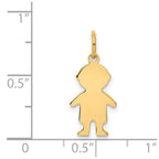 14k .018 Depth Engravable Boy Charm