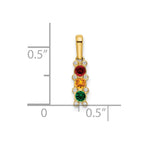 14K Family Jewelry Diamond Semi-Set Pendant