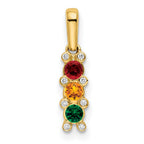 14K Family Jewelry Diamond Semi-Set Pendant