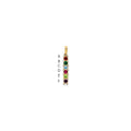 14K Family Jewelry Synthetic Stone & Diamond Set Pendant