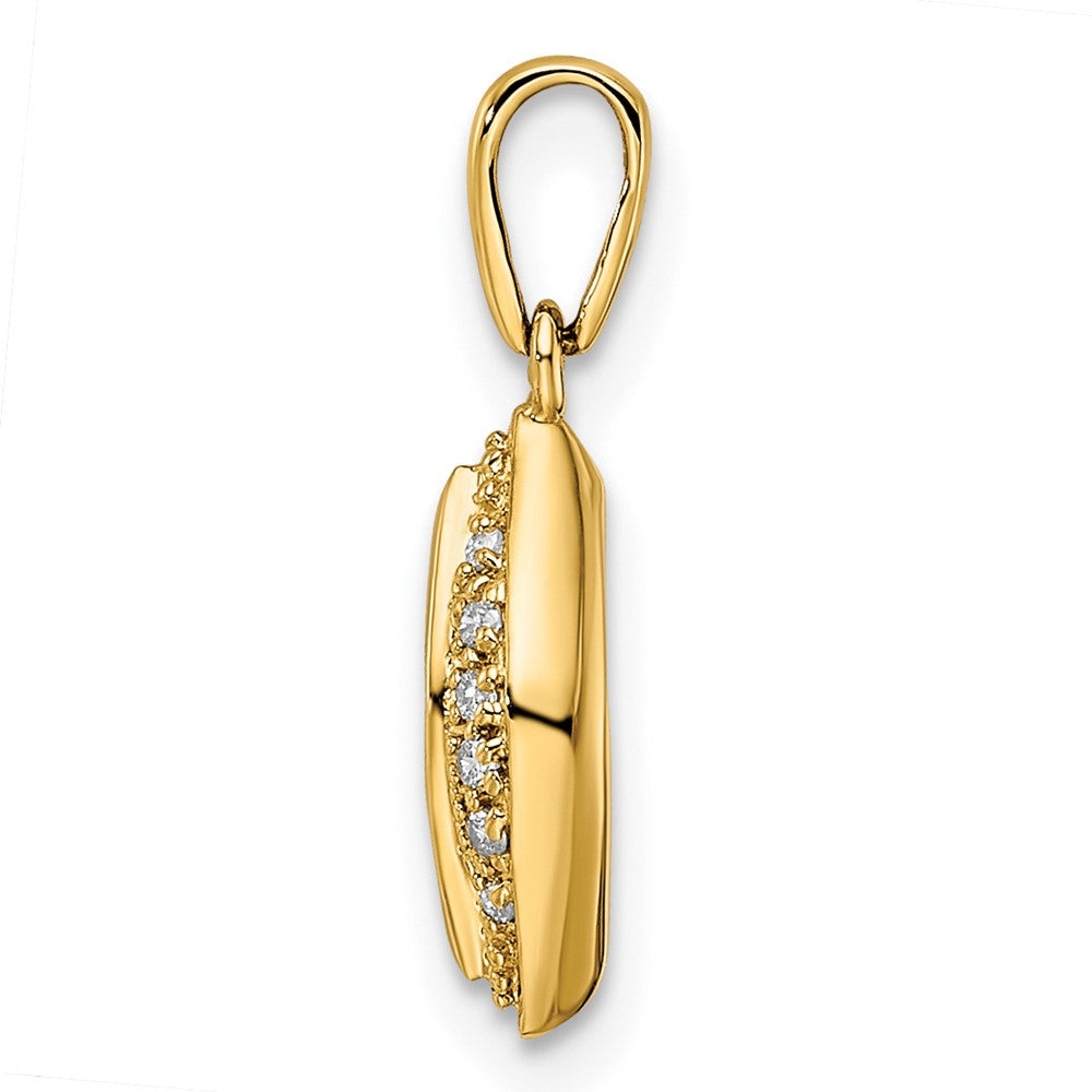 14KY Family Jewelry Genuine Stone & Diamond Set Pendant