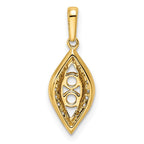 14K Family Jewelry Diamond Semi-Set Pendant