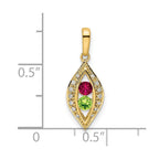14K Family Jewelry Diamond Semi-Set Pendant