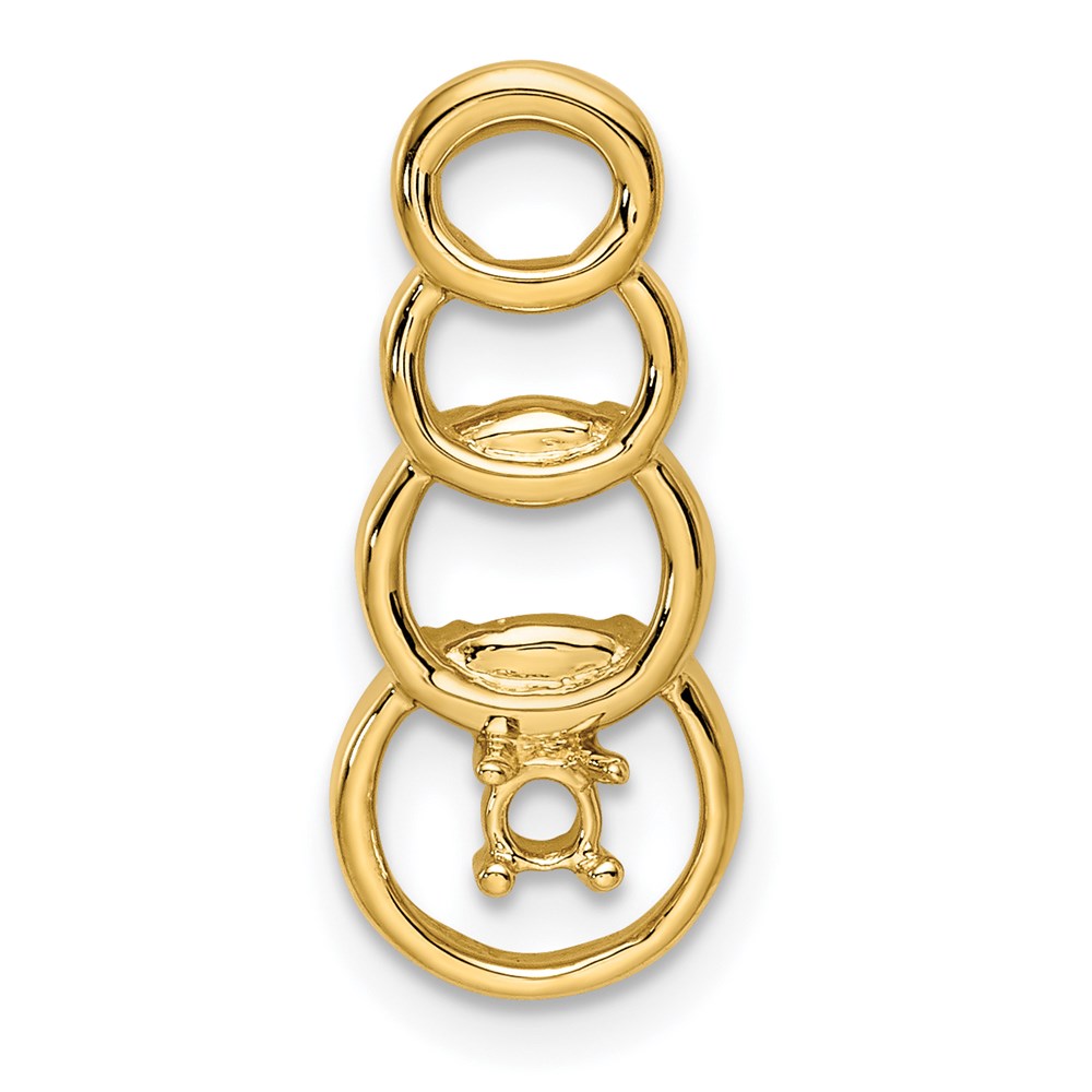 14k 1 Genuine Stone Family Pendant