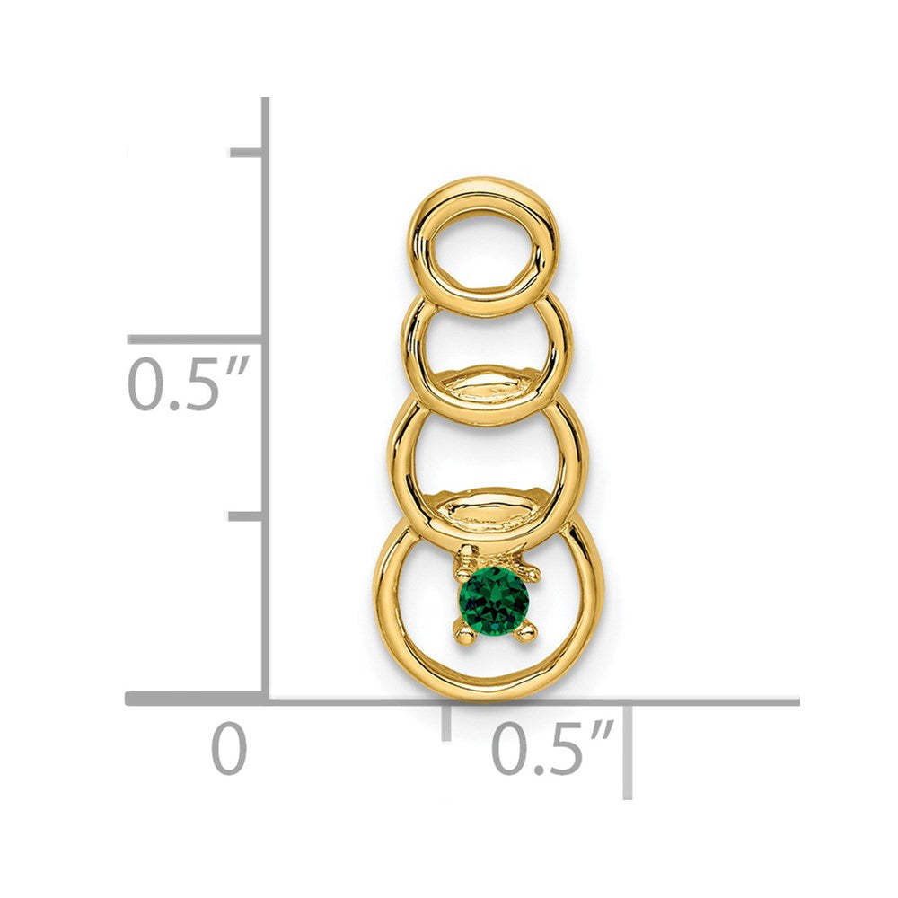 14k 1 Genuine Stone Family Pendant