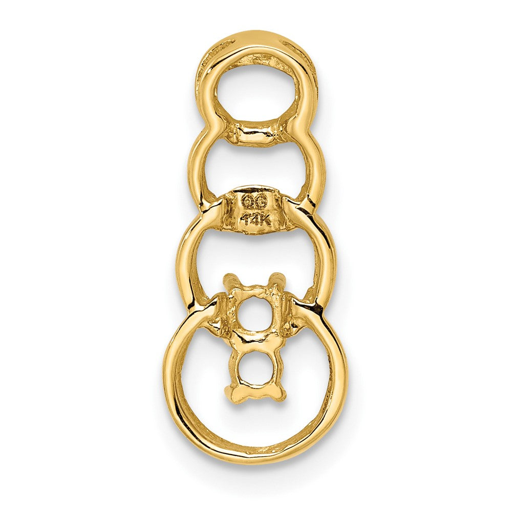 14k 2 Synthetic Stone Family Pendant