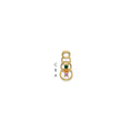14k 3 Genuine Stone Family Pendant