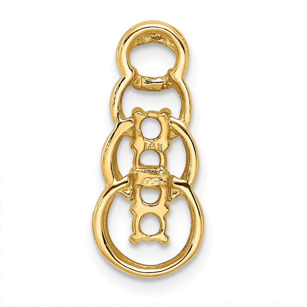 14k 4 Synthetic Stone Family Pendant