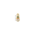 14k 4 Synthetic Stone Family Pendant