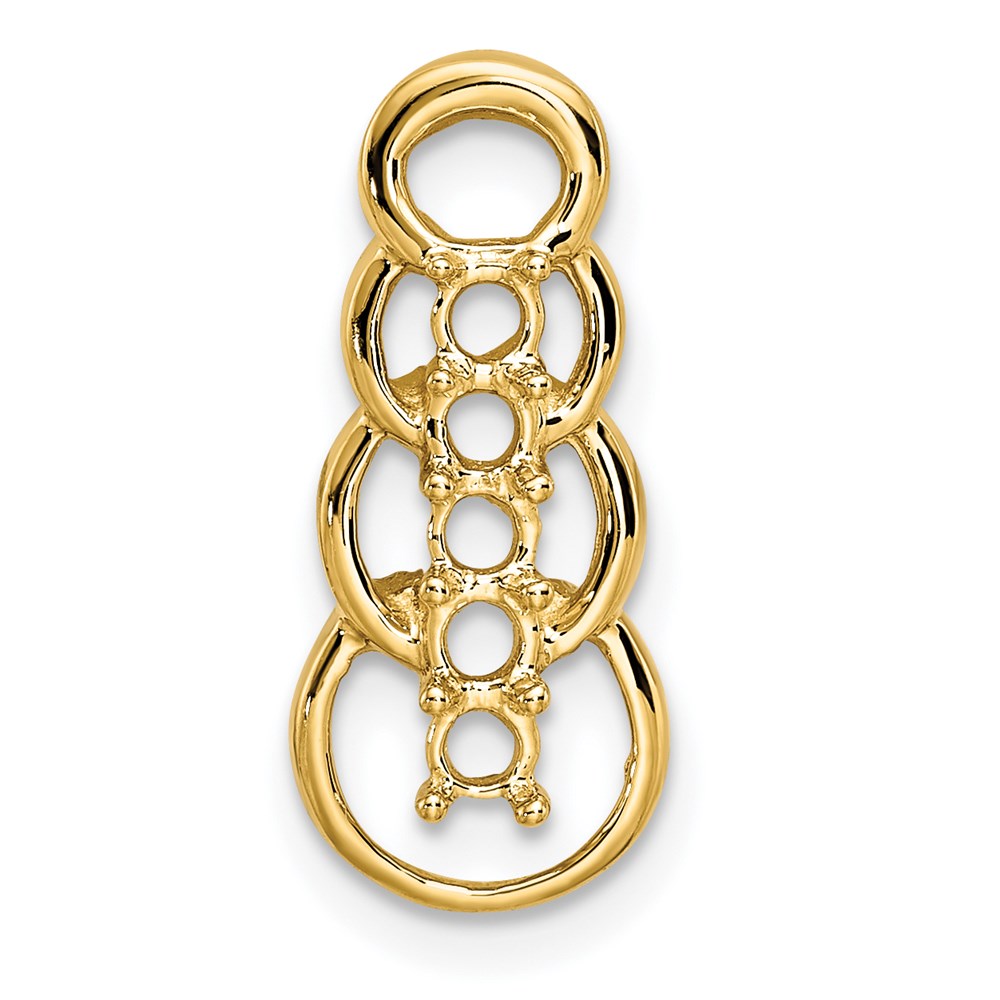 14k 5 Synthetic Stone Family Pendant