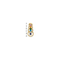 14k 6 Synthetic Stone Family Pendant