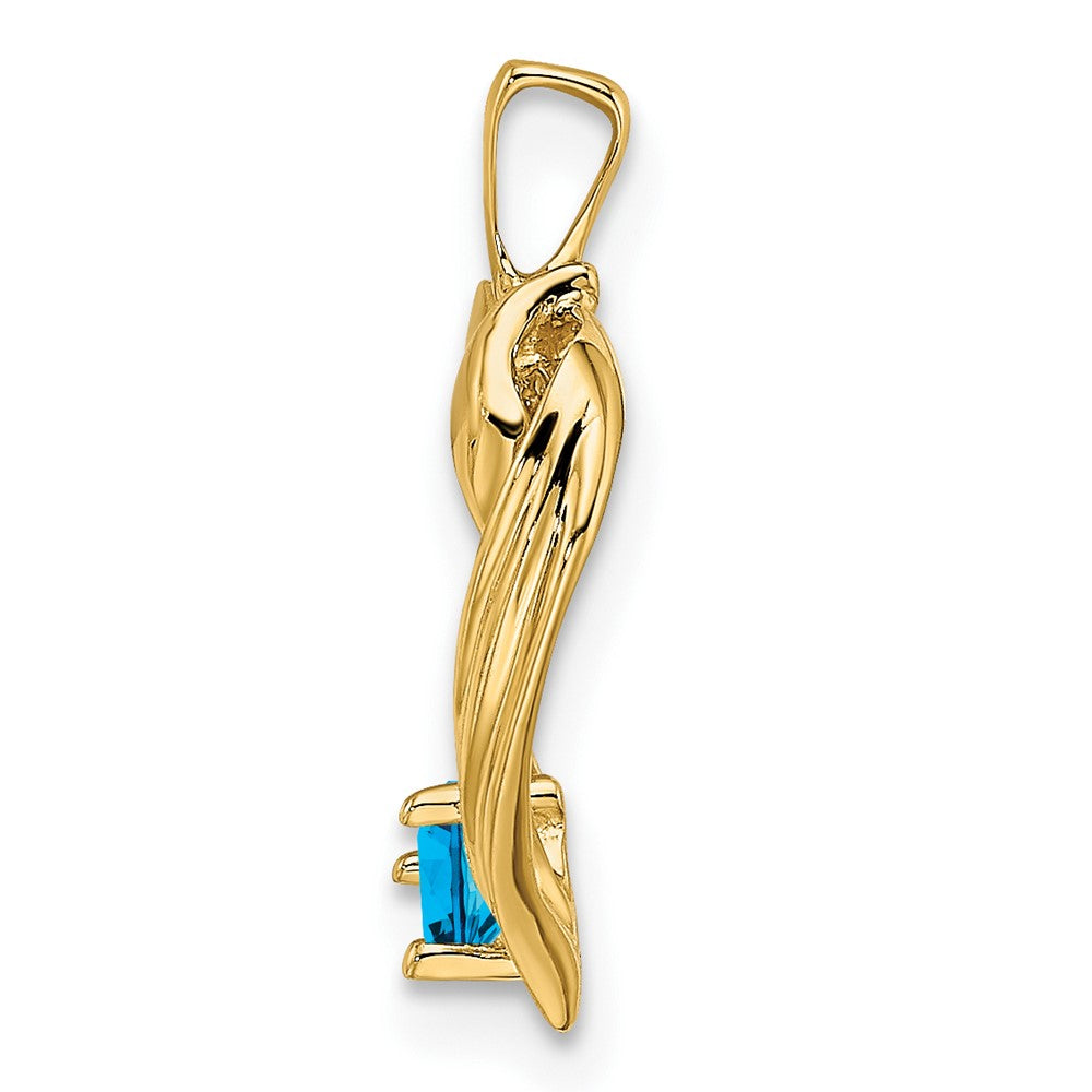 14k 1 Synthetic Stone Family Pendant