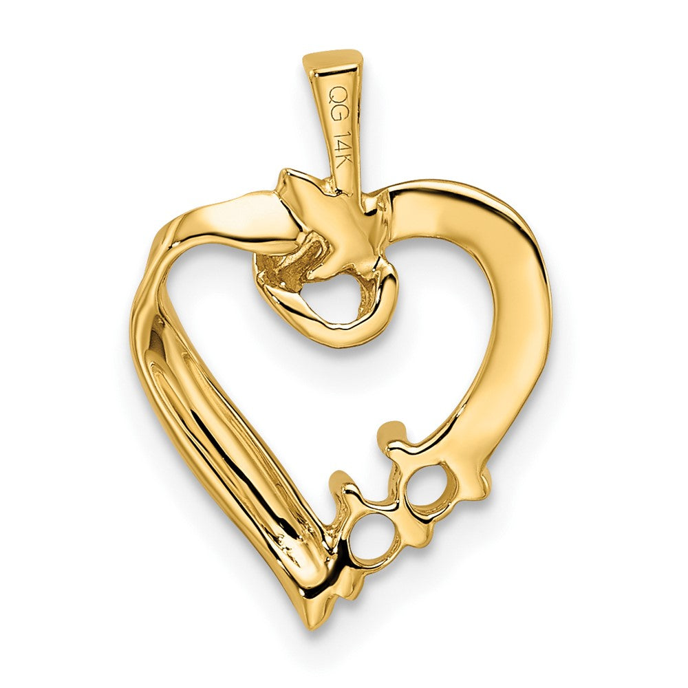 14k 2 Synthetic Stone Family Pendant