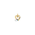 14k 2 Synthetic Stone Family Pendant