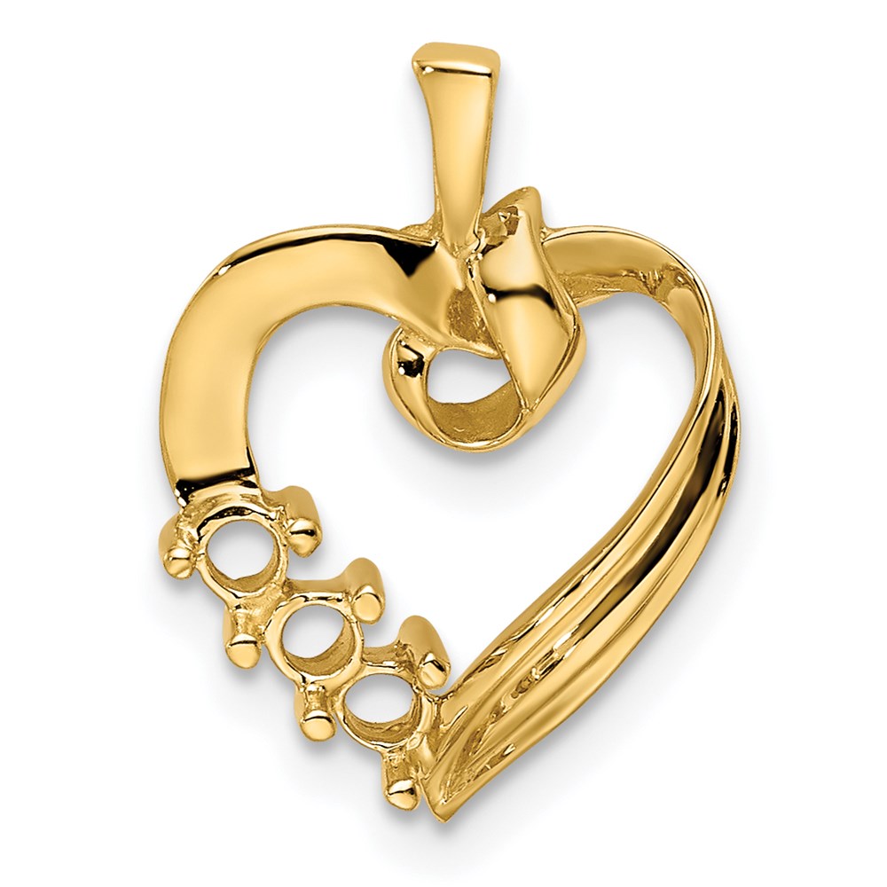 14ky 3 Genuine Stone Family Pendant