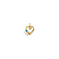 14k 3 Synthetic Stone Family Pendant