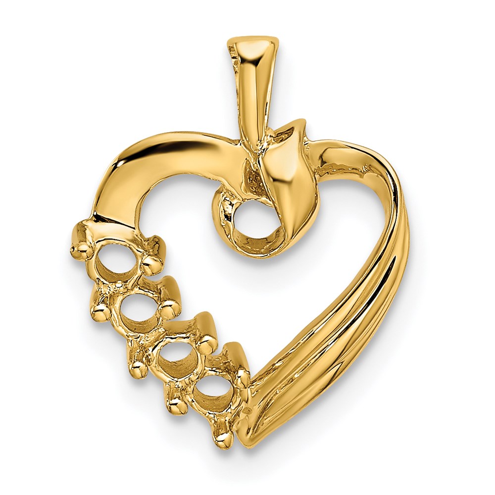 14k 4 Synthetic Stone Family Pendant