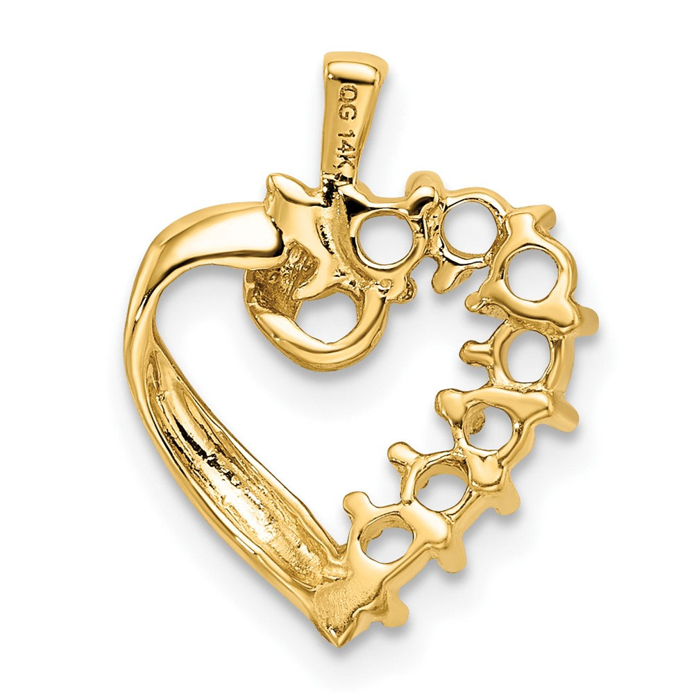 14k 7 Synthetic Stone Family Pendant