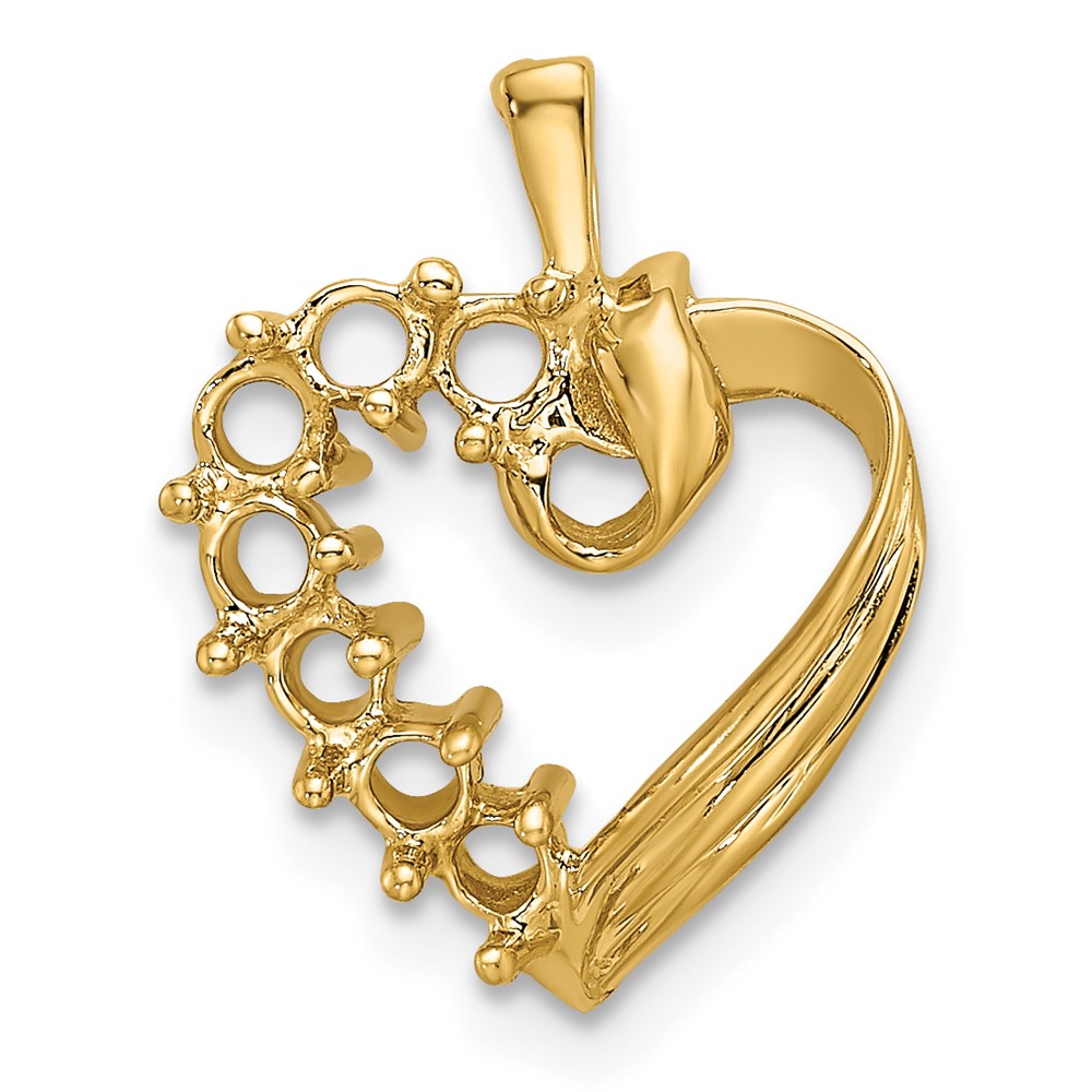 14k 7 Synthetic Stone Family Pendant