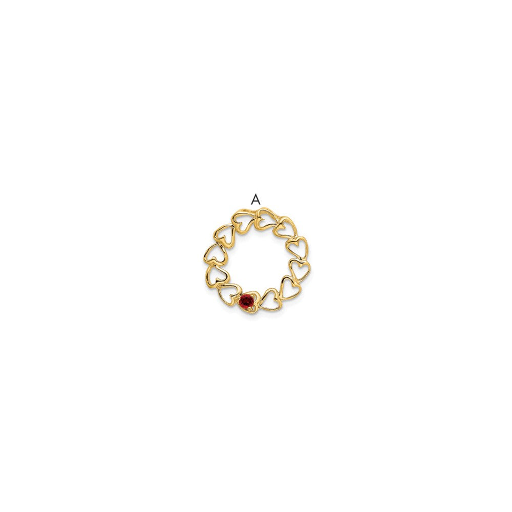 14k 1 Synthetic Stone Family Pendant