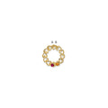 14k 2 Genuine Stone Family Pendant