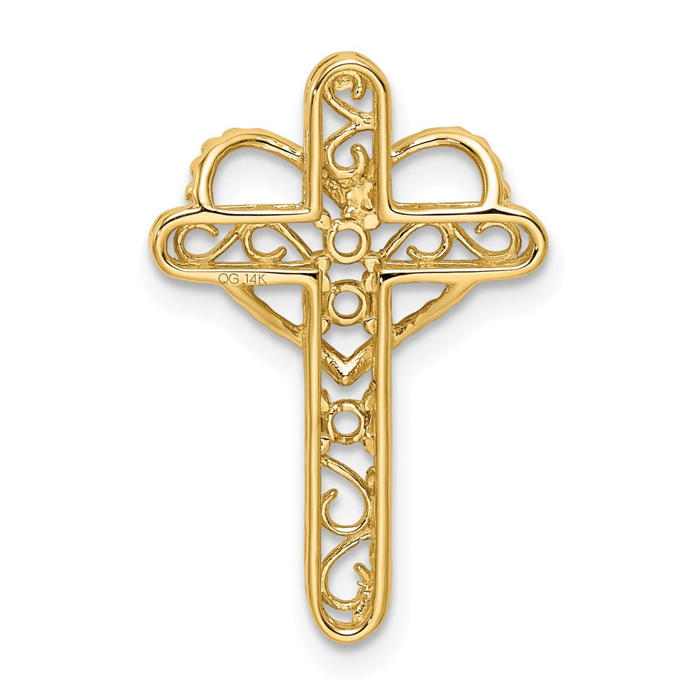 14k Synthetic Diamond Family Jewelry Pendant