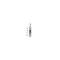 14K White Gold Family Jewelry Synthetic Stone & Diamond Set Pendant