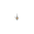 14K White Gold Family Jewelry Genuine Stone & Diamond Set Pendant