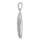 14K White Gold Family Jewelry Diamond Semi-Set Pendant