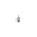 14KW Family Jewelry Synthetic Stone & Diamond Set Pendant
