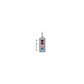 14K White Gold Family Jewelry Diamond Semi-Set Pendant