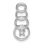 14k White Gold 1 Genuine Stone Family Pendant
