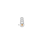 14k White Gold 1 Synthetic Stone Family Pendant
