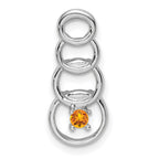 14k White Gold 1 Synthetic Stone Family Pendant