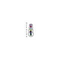14k White Gold 7 Synthetic Stone Family Pendant