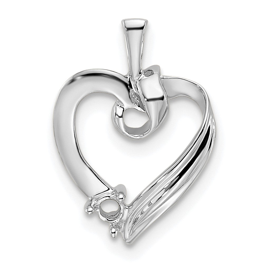 14k White Gold 1 Synthetic Stone Family Pendant