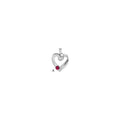 14k White Gold 1 Genuine Stone Family Pendant