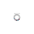 14k White Gold 5 Synthetic Stone Family Pendant