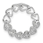 14k White Gold 6 Genuine Stone Family Pendant