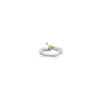 14k White Gold 3mm Synthetic Family Jewelry Ring